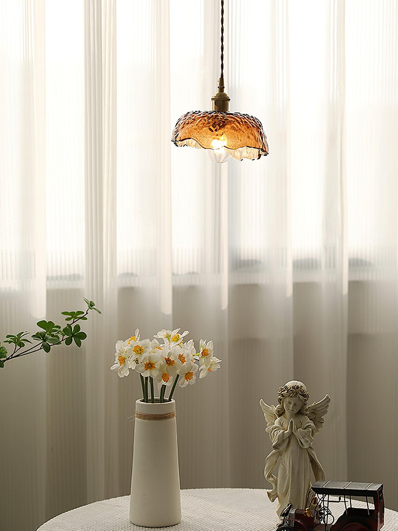 Vintage Brown Glass Pendant Light - Letslighting