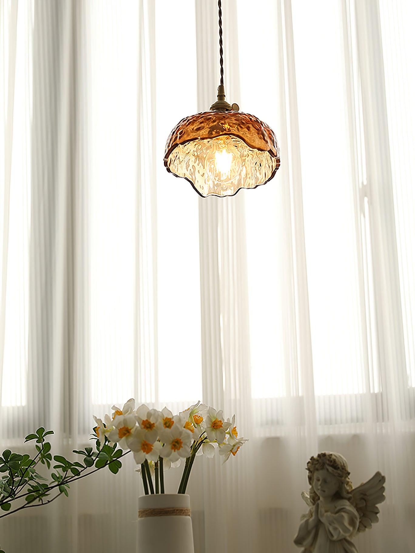 Vintage Brown Glass Pendant Light - Letslighting