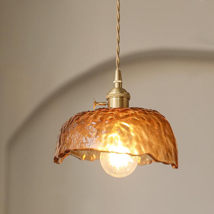 Vintage Brown Glass Pendant Light - Letslighting