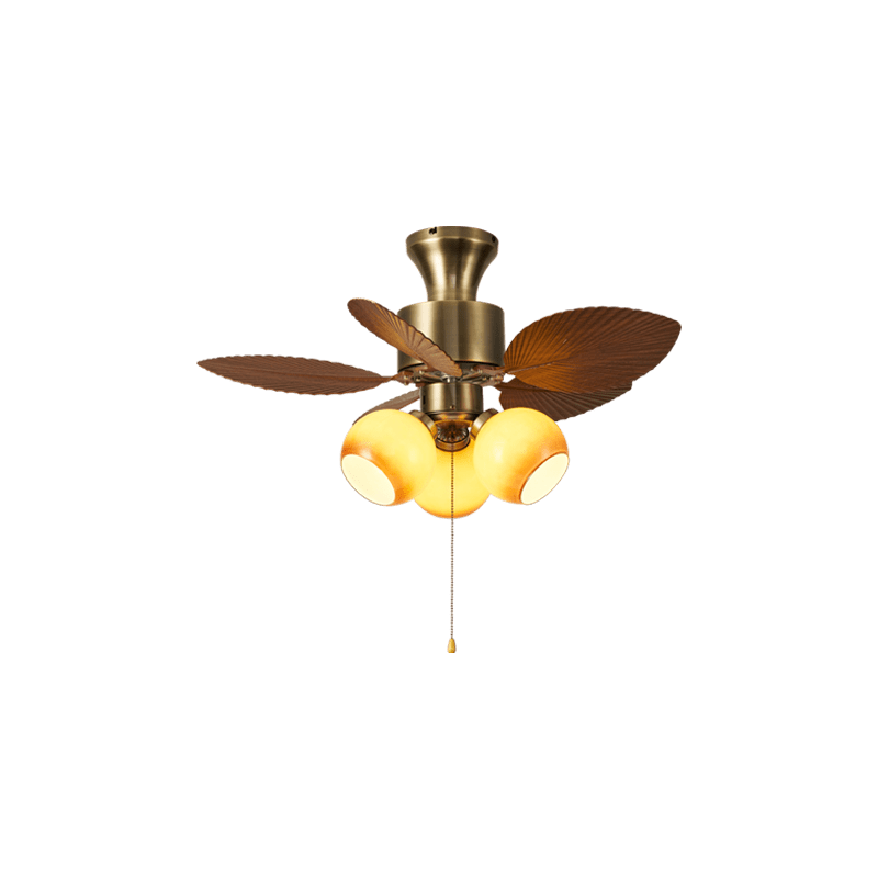 Lámpara de Techo con Ventilador Gulliver Vintage de Aspas de Hoja, dimensiones de la versión de montaje en techo