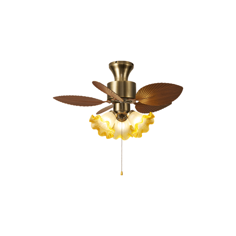 Lámpara de Techo con Ventilador Gulliver Vintage de Aspas de Hoja