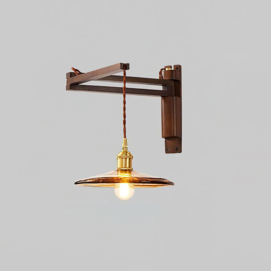 Geyla Rustic Wooden Wall Lamp - Letslighting