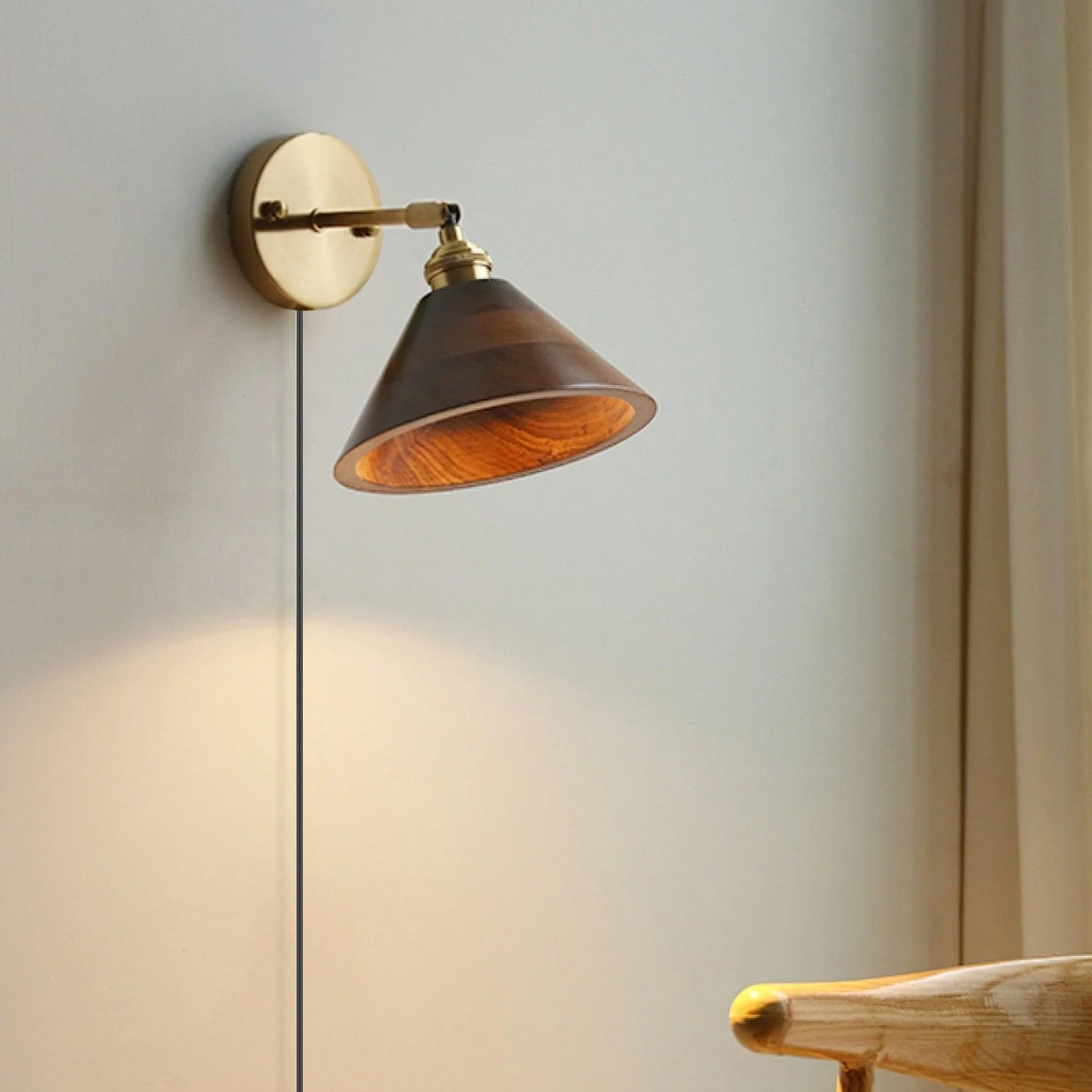 Muto Lámpara de Pared Vintage con Interruptor de Cadena