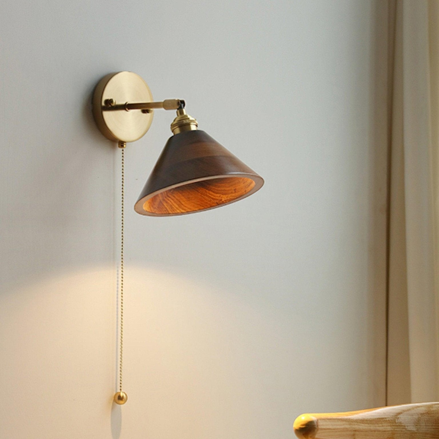 Muto Lámpara de Pared Vintage con Interruptor de Cadena