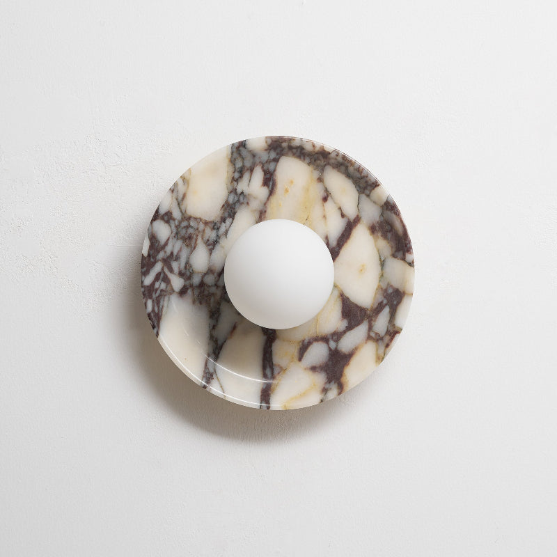 Cacariel Modern Minimalist Marble Glass Wall Lamp - Lamp Copper