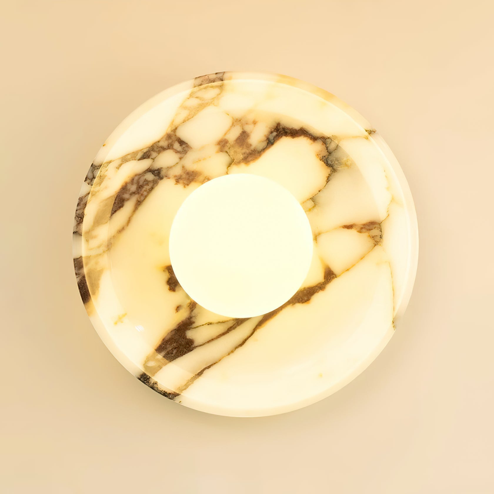 Cacariel Modern Minimalist Marble Glass Wall Lamp - Lamp Copper