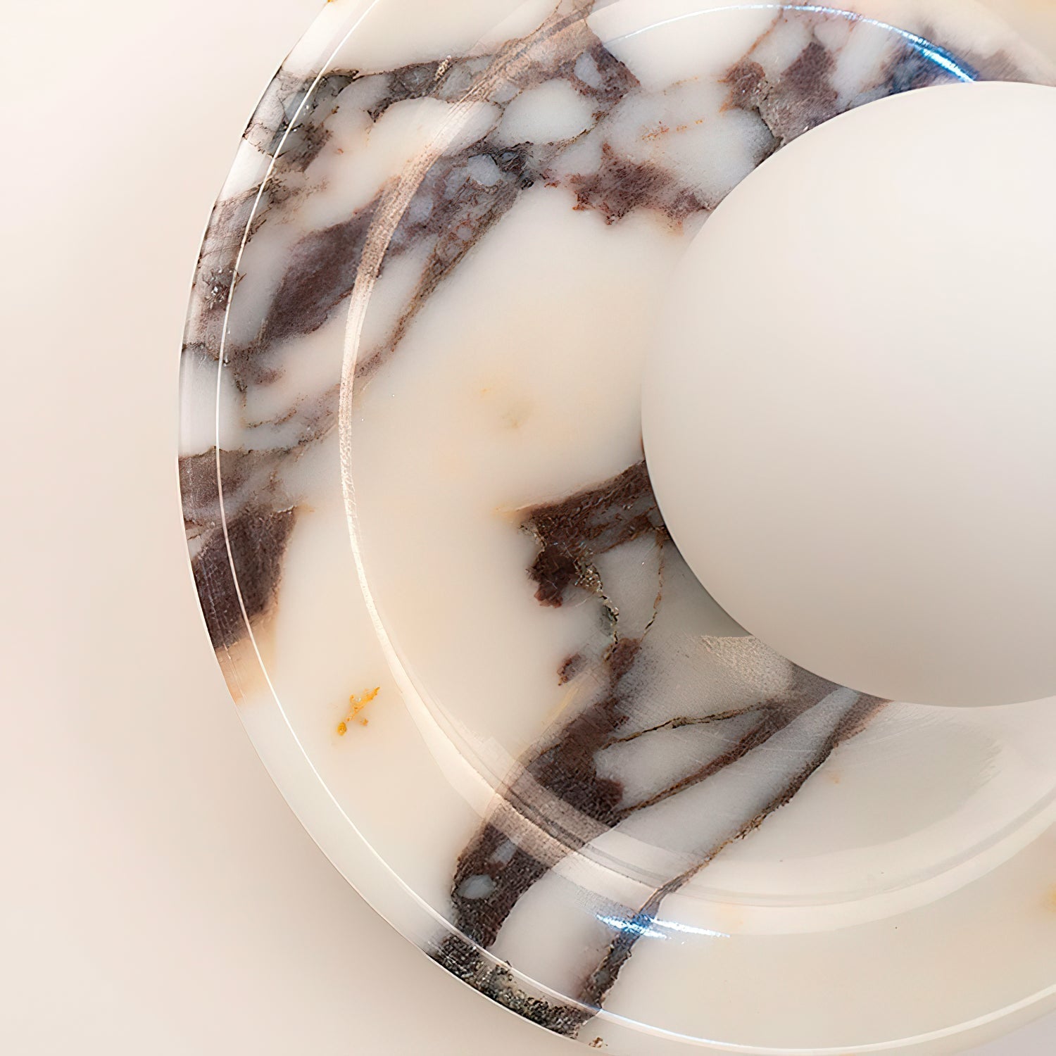 Cacariel Modern Minimalist Marble Glass Wall Lamp - Lamp Copper