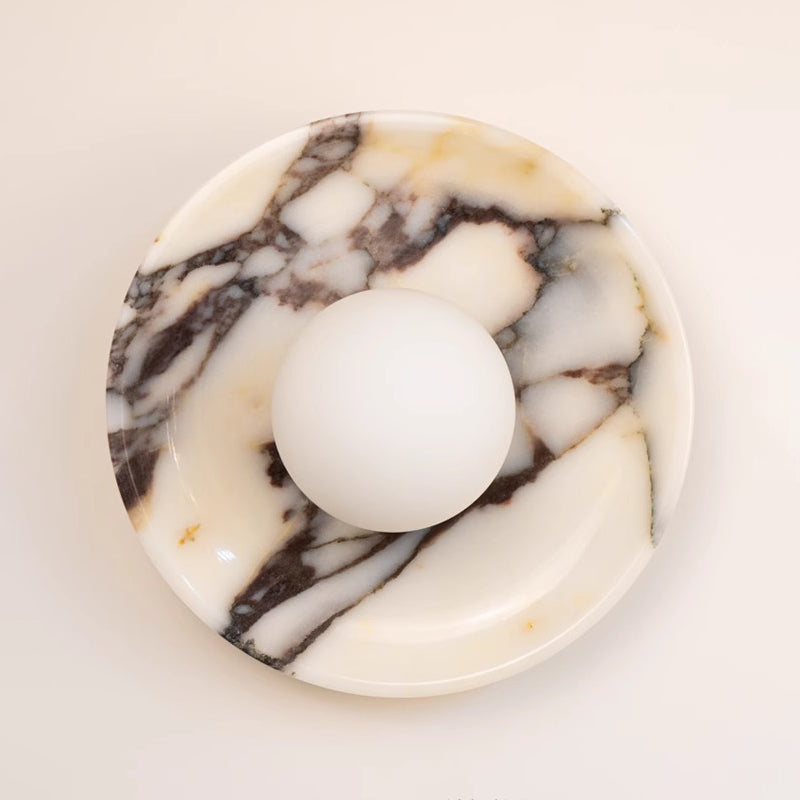 Cacariel Modern Minimalist Marble Glass Wall Lamp - Lamp Copper