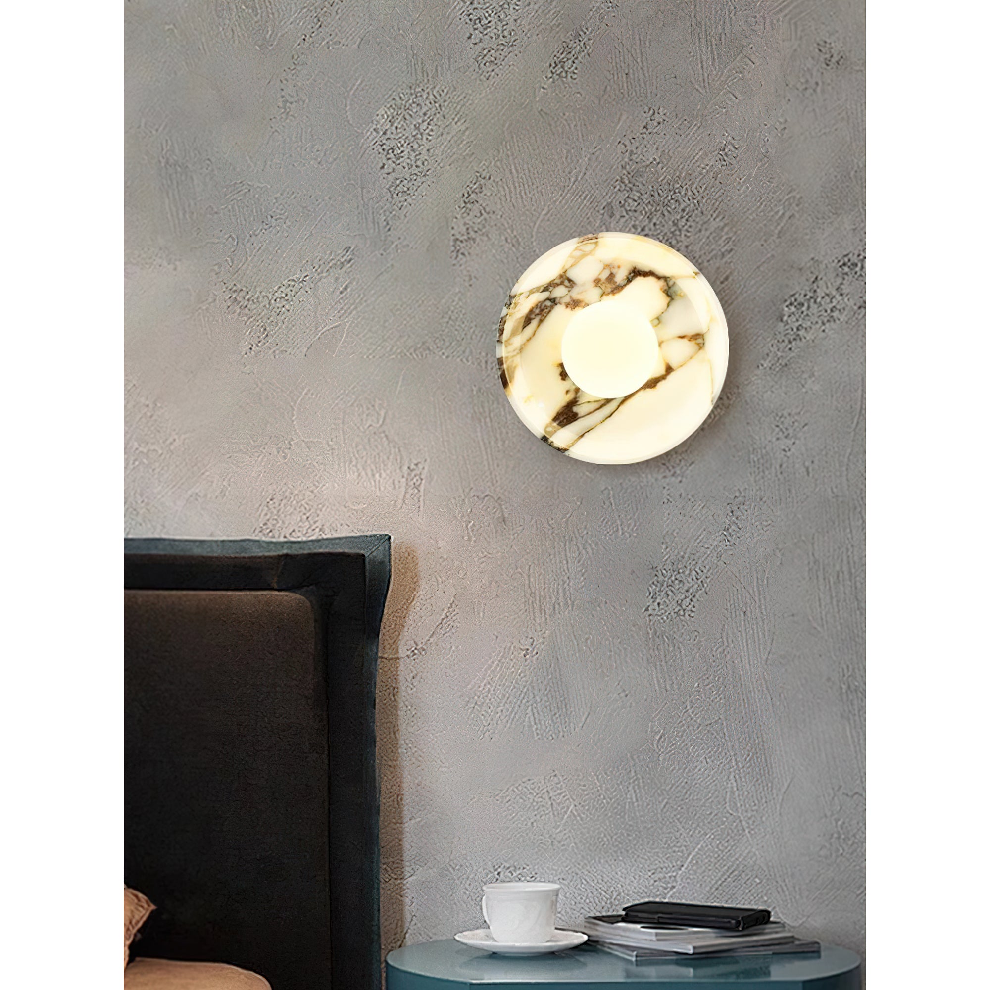 Cacariel Modern Minimalist Marble Glass Wall Lamp - Lamp Copper