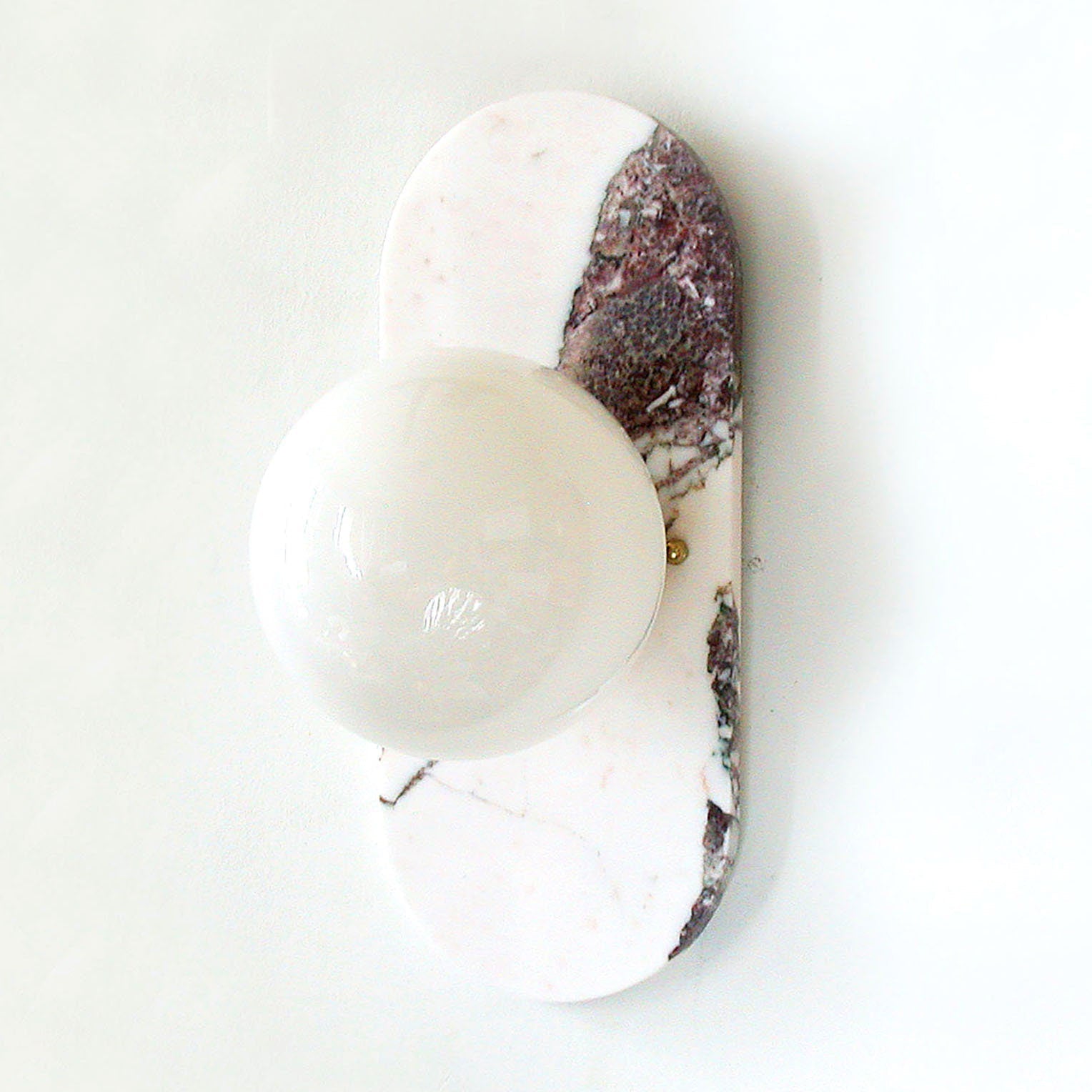 Evenara Modern Minimalist Oval Marble Glass Wall Lamp - Lamp Copper