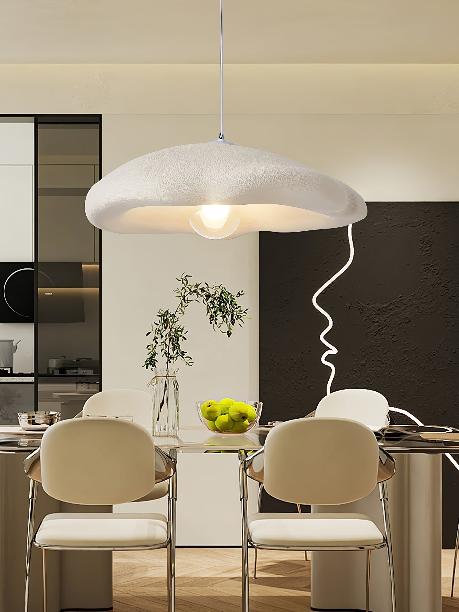 Nylire Modern Minimalist Art Plastic Metal Pendant Light - Letslighting