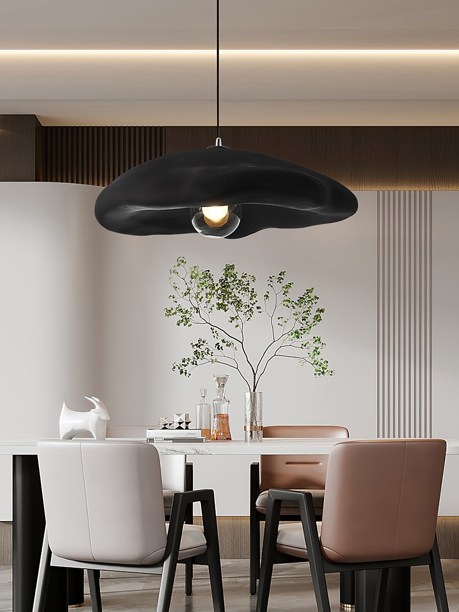 Nylire Modern Minimalist Art Plastic Metal Pendant Light - Letslighting