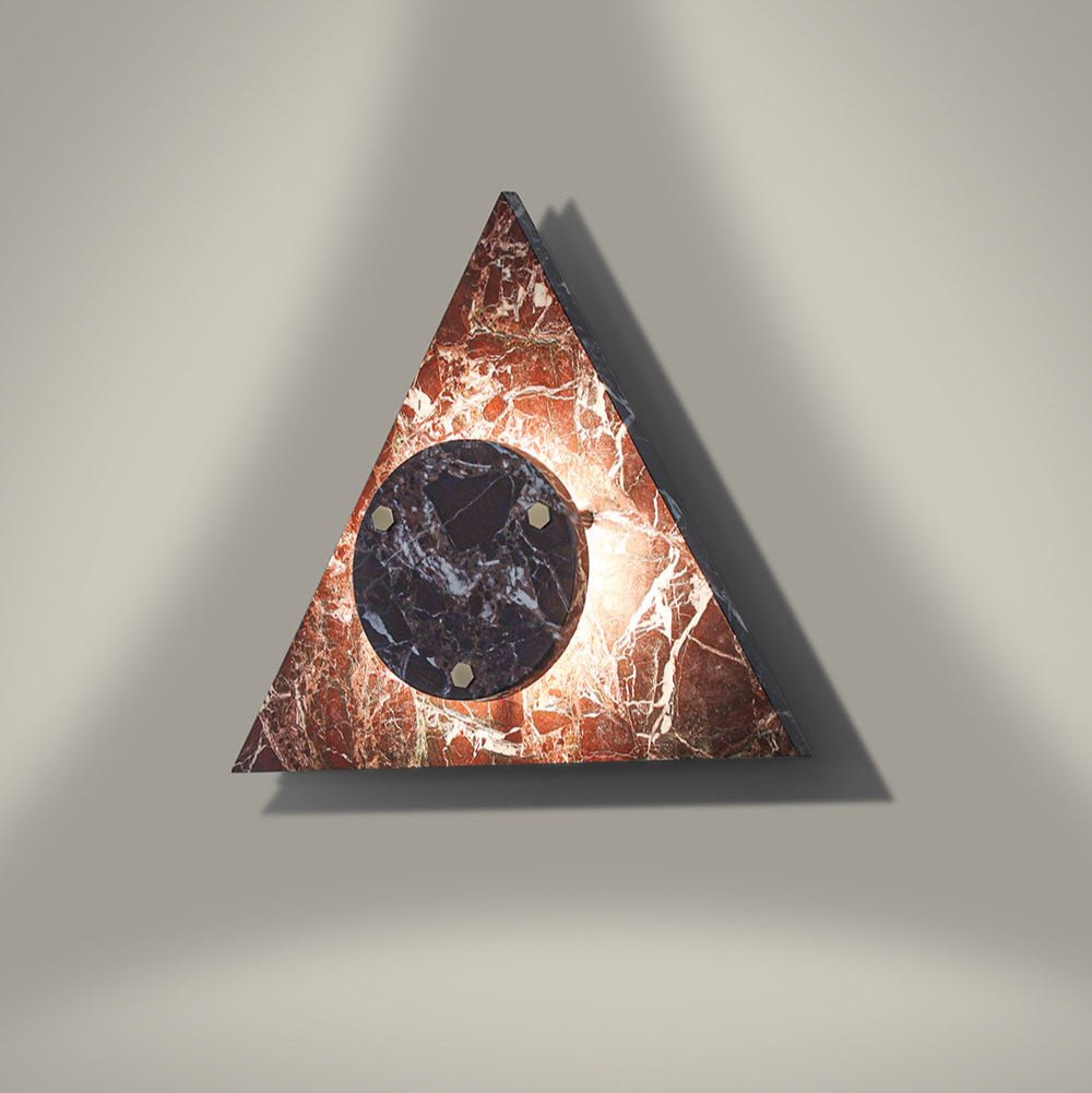 Pyramid Rustic Marble Wall Light - Letslighting