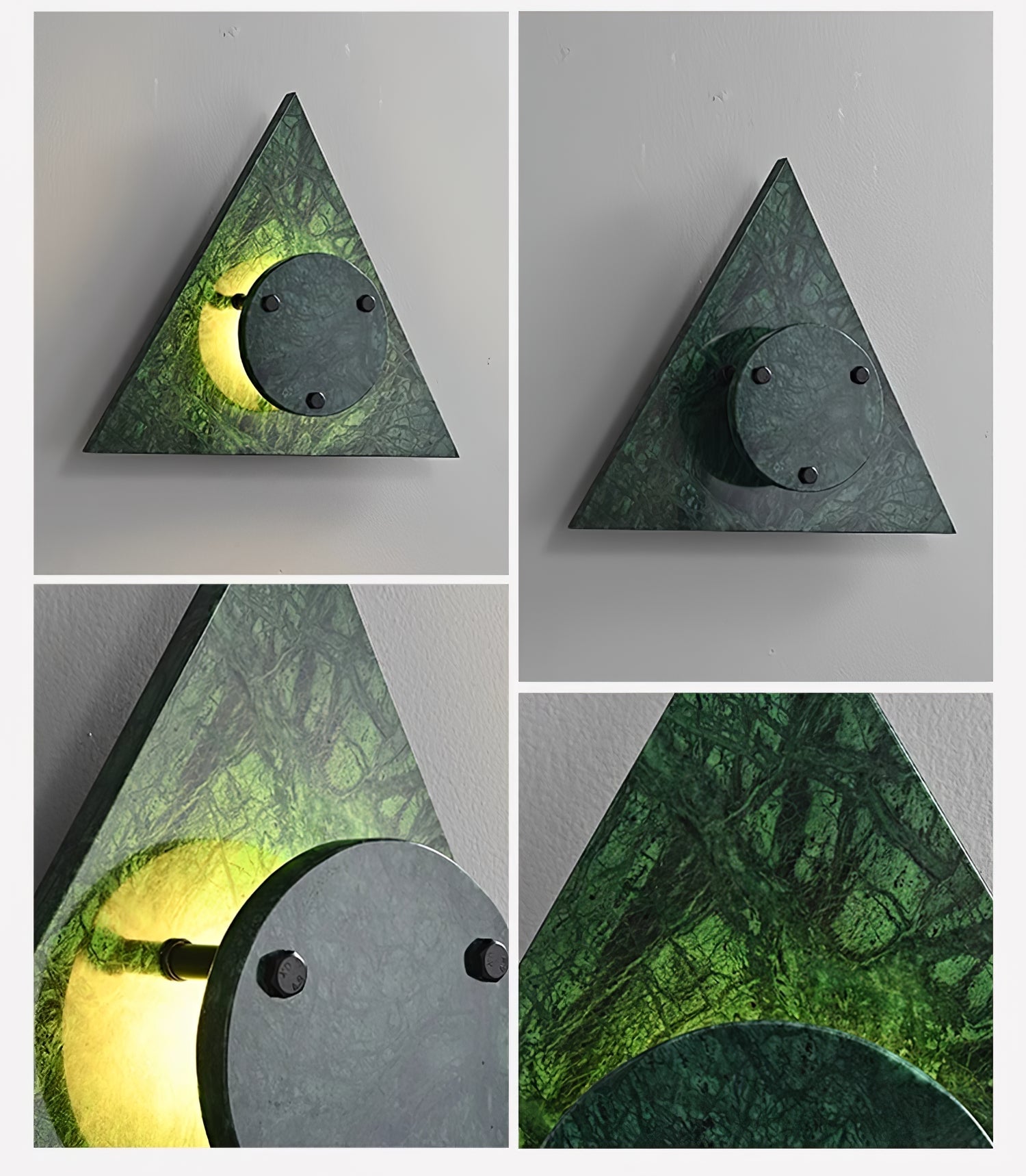 Pyramid Rustic Marble Wall Light - Letslighting