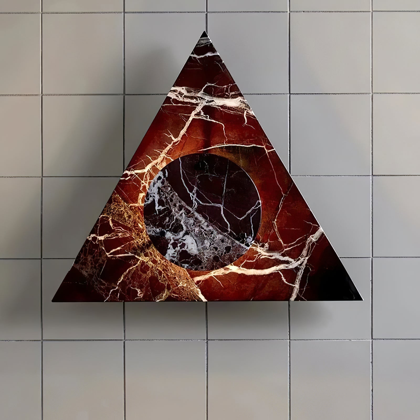 Pyramid Rustic Marble Wall Light - Letslighting