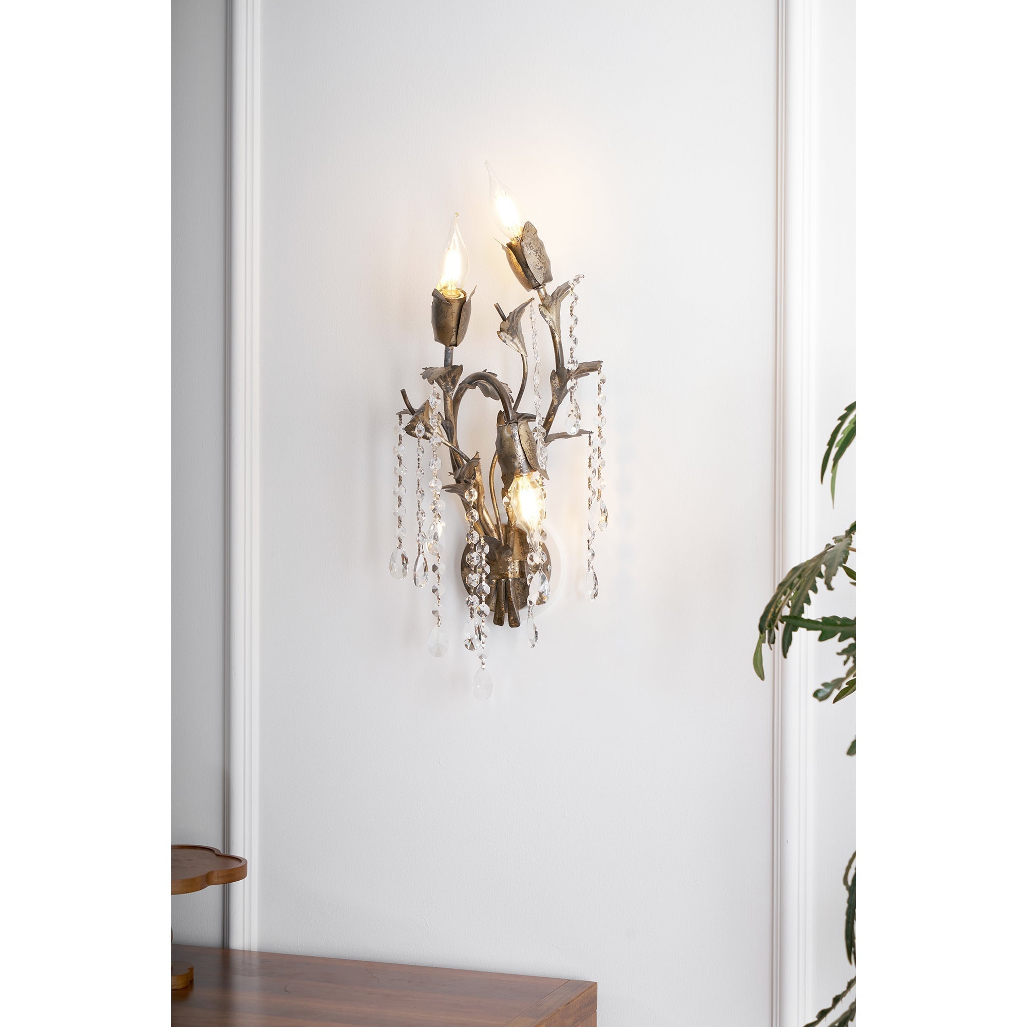 Otalara Individual Creativity Metal Crystal Wall Lamp - Lamp Copper