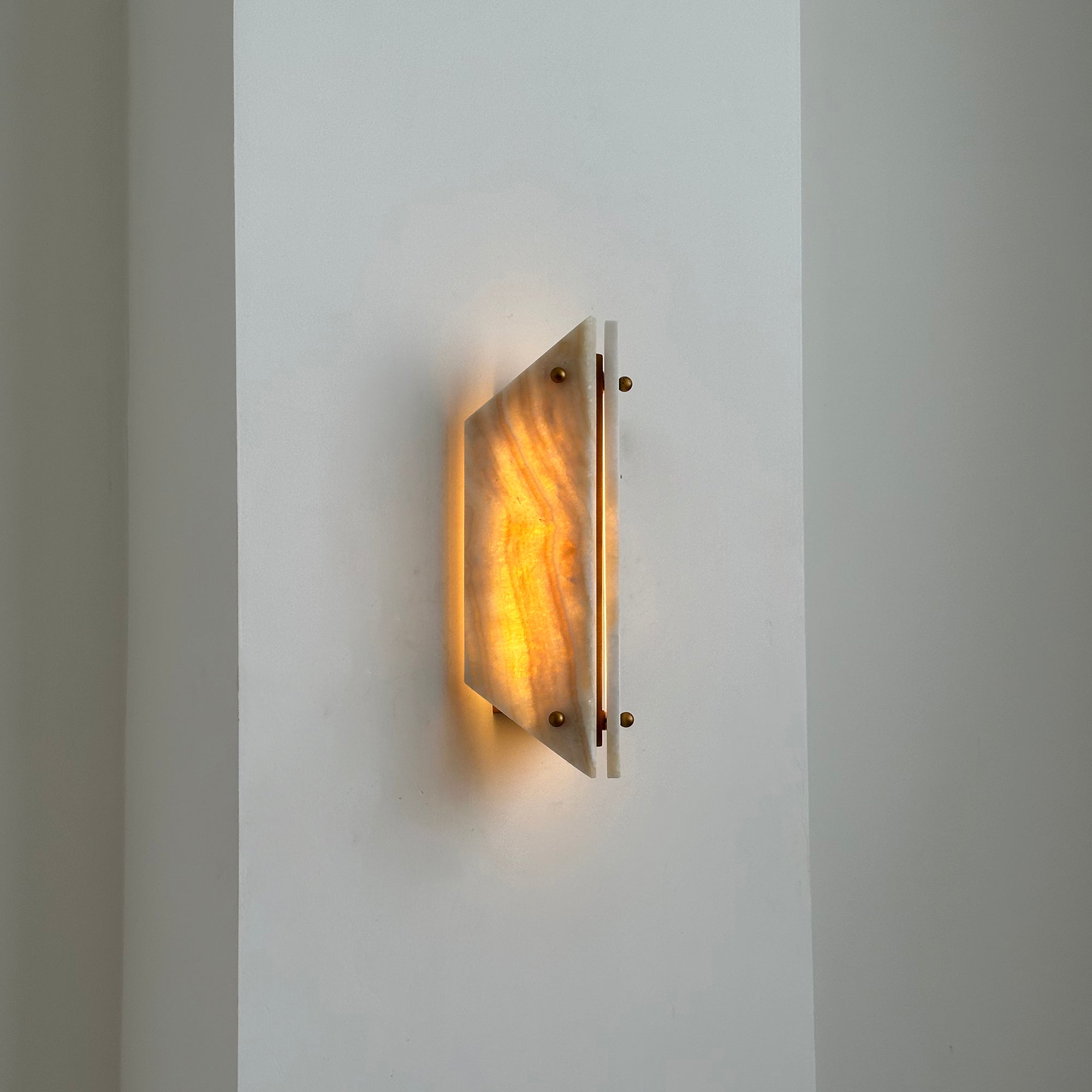 Elaeira Individual Creativity Stone Alabaster Wall Lamp - Lamp Copper