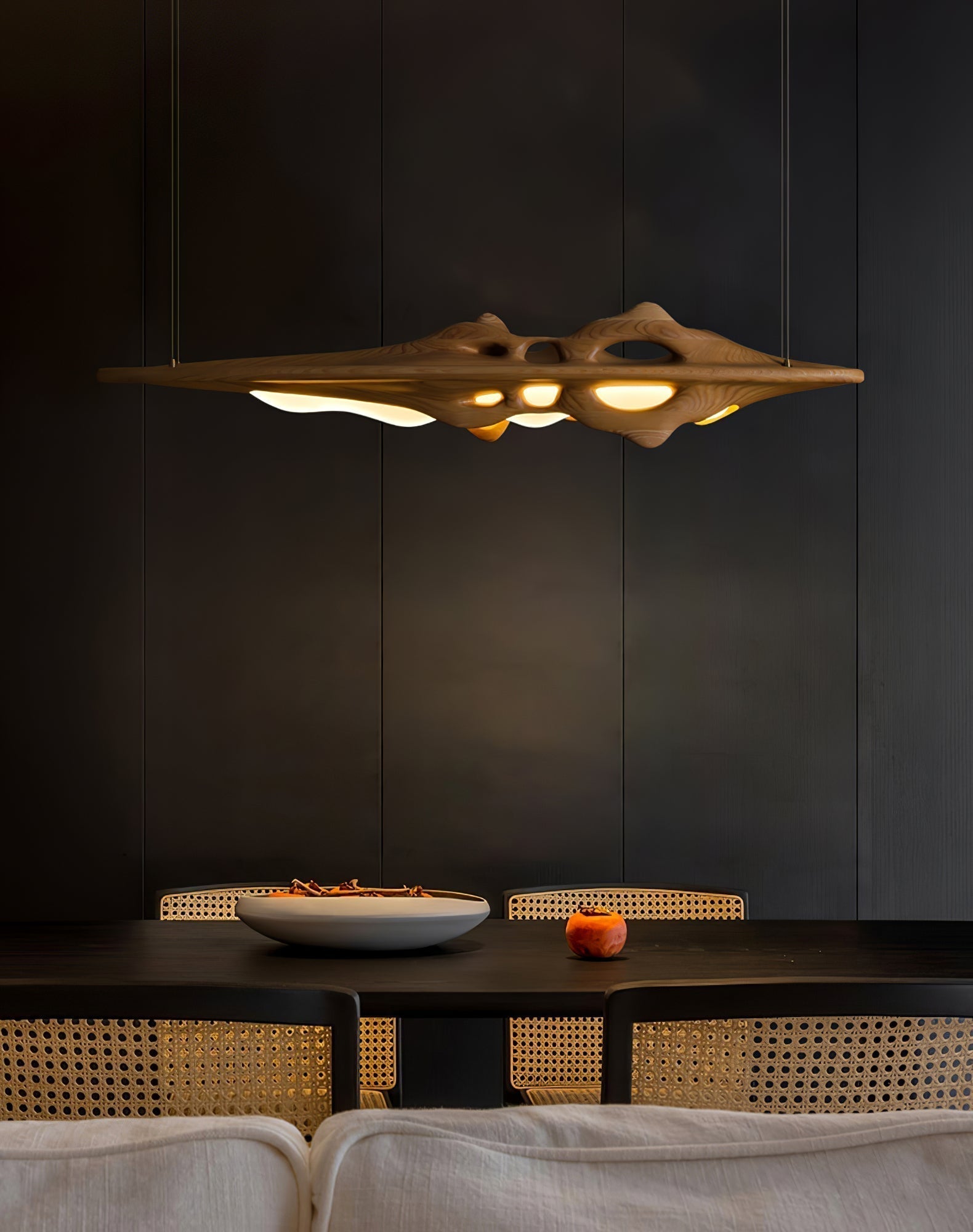 Ulsorira Topographic Wood Pendant Light - Letslighting