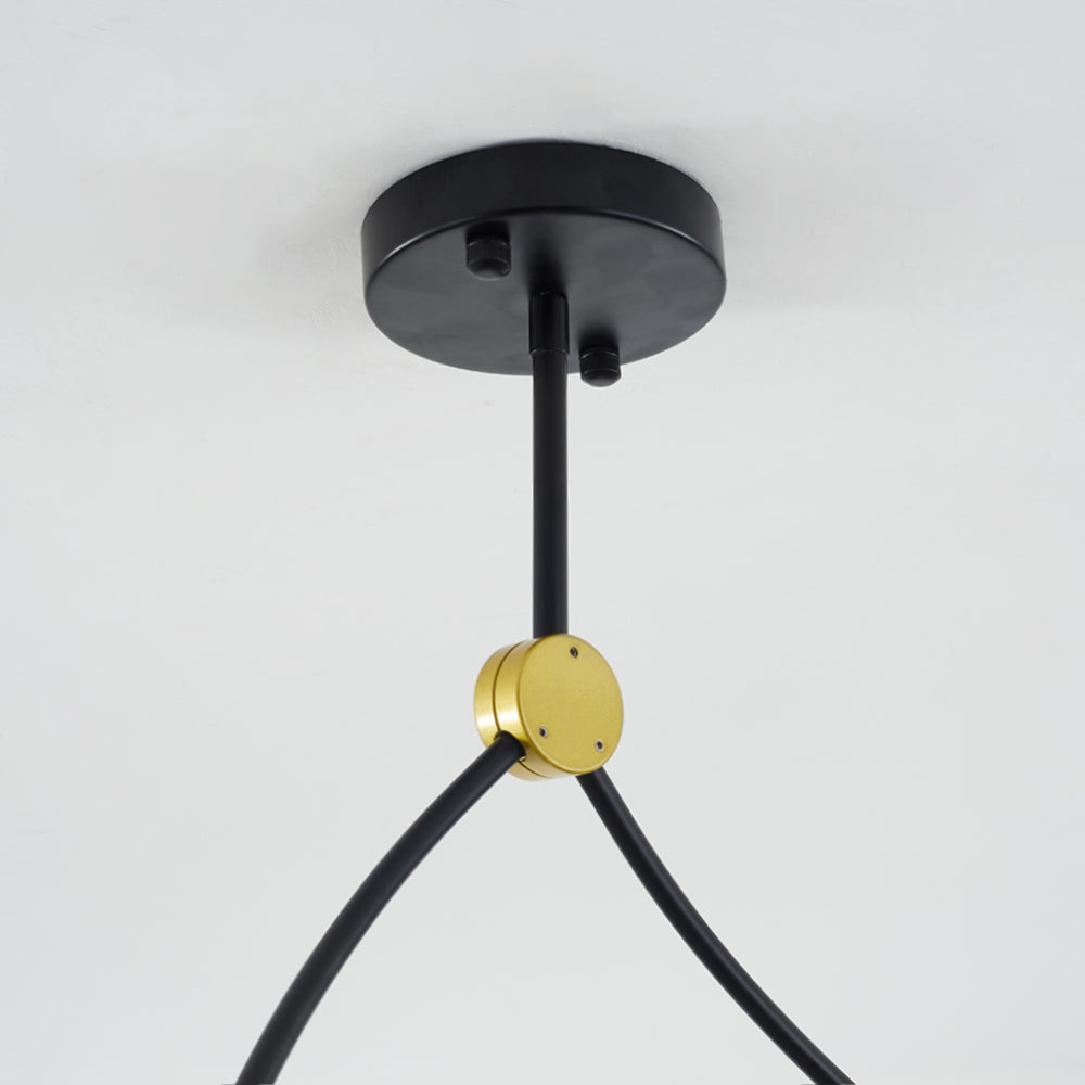 Valentina Minimalista Bolas LED Metal Lámpara Colgante Negra