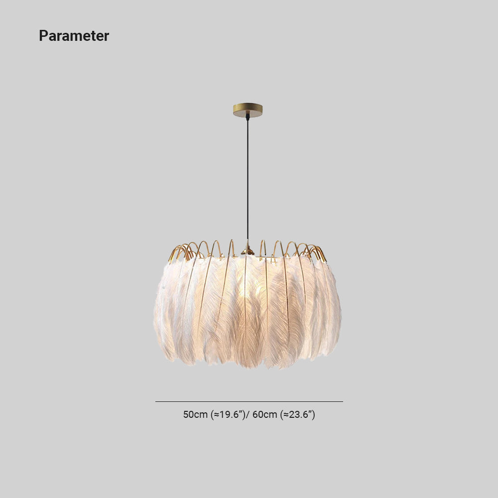 O'Moore Diseño Pluma LED Lámpara Colgante Negra/Blanca