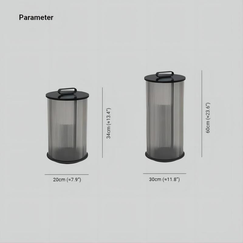 Mira Moderno Geométrico Metal/Vidrio Lámpara de Pie Exterior Negro