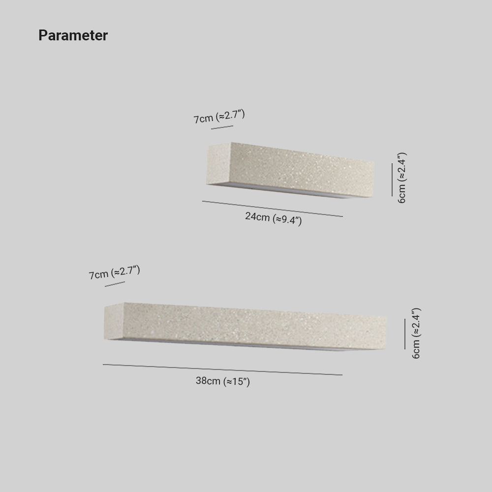 Edge Moderno Rectangular Metal/Acrílico LED Aplique de Pared Exterior Negro/Blanco