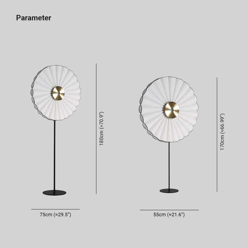 Chan Moderna Geométrica Metal LED Lámpara de Pie Blanco/Azul