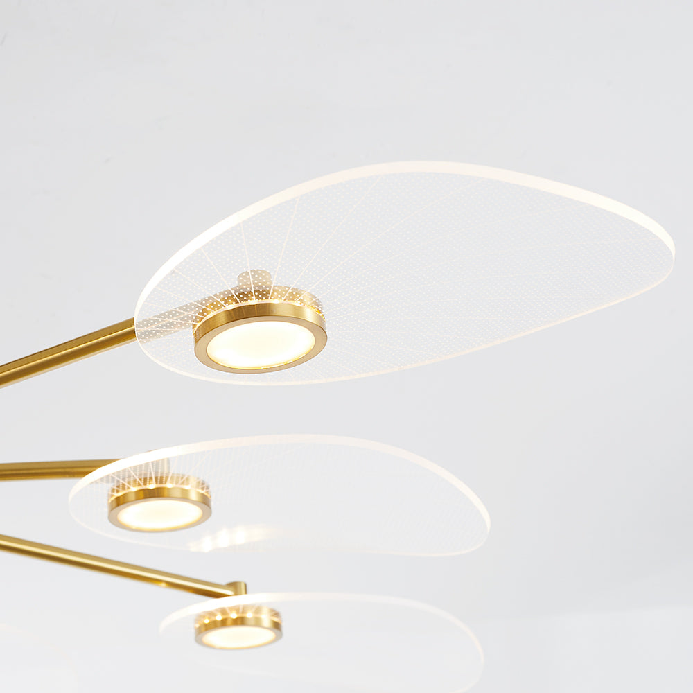 Arisha Diseño Flor Metal Lámpara de Techo Dorado