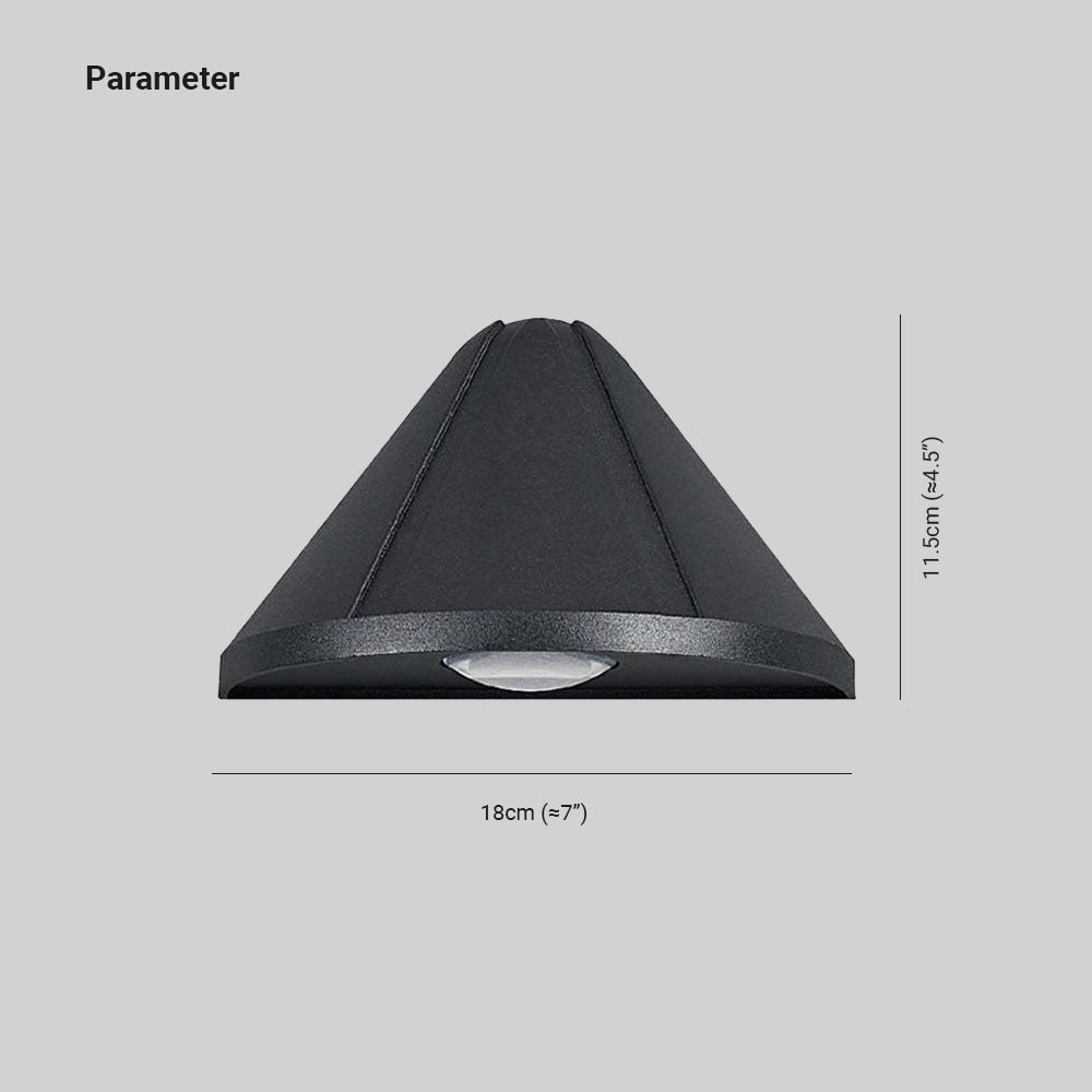 Orr Moderno Triángulo Metal/Acrílico Aplique de Pared Exterior Blanco