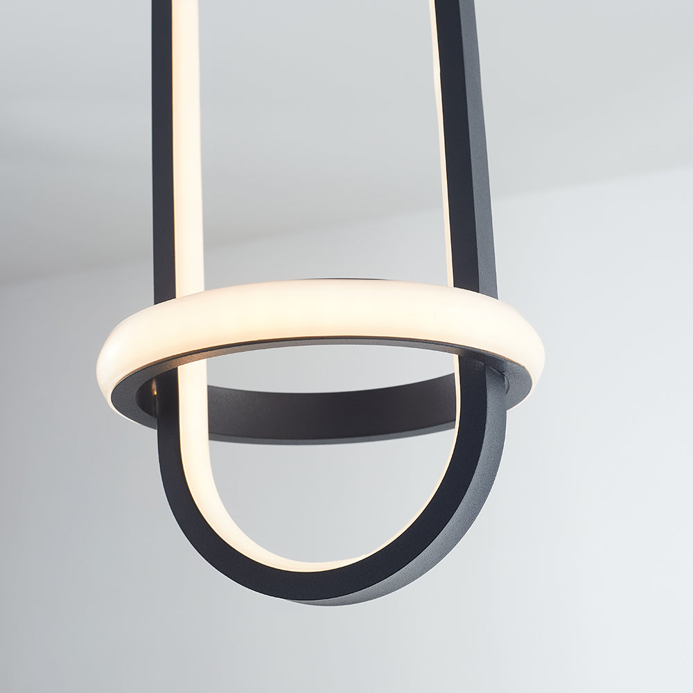 Arisha Moderna Minimalista Metal Lámparas Colgante Negra/Ora