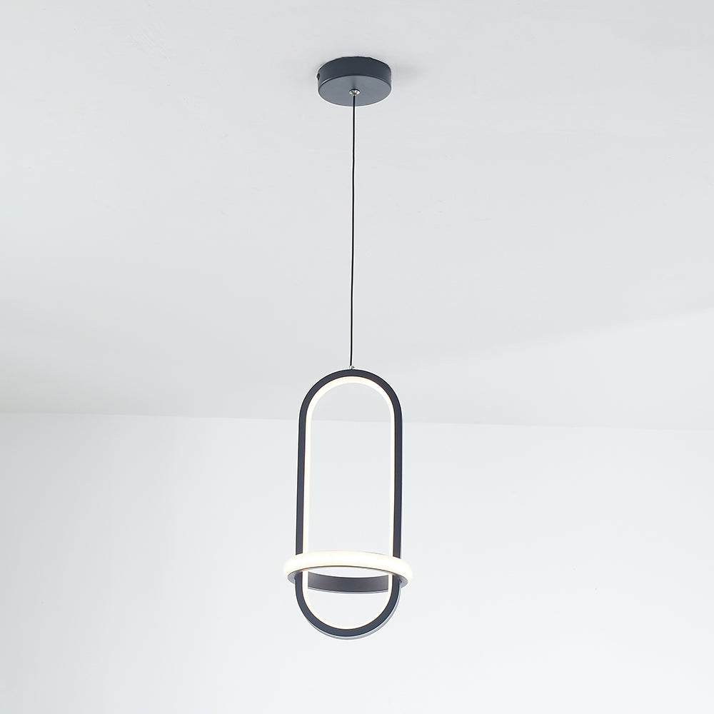 Arisha Moderna Minimalista Metal Lámparas Colgante Negra/Ora