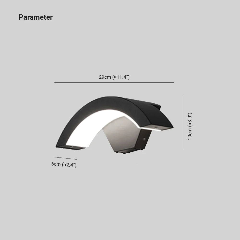 Nordic Moderno Minimalista Metal LED Apliques de Pared Negro