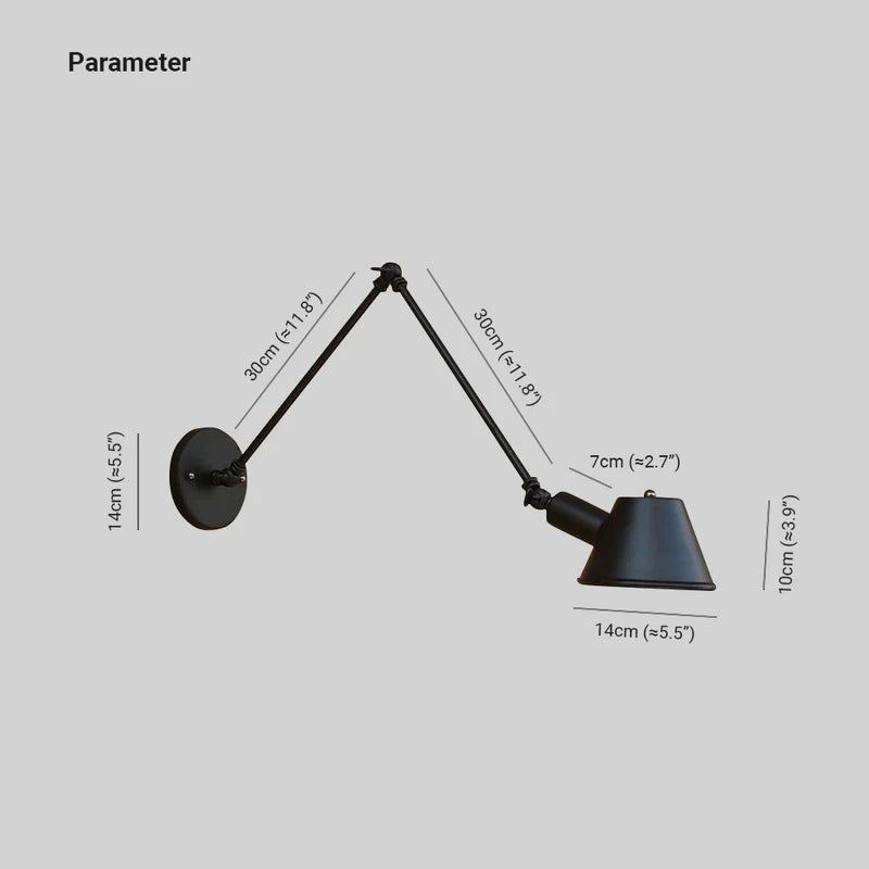 Epoch Industrial Vintage Metal LED Aplique de Pared Negro/Óxido