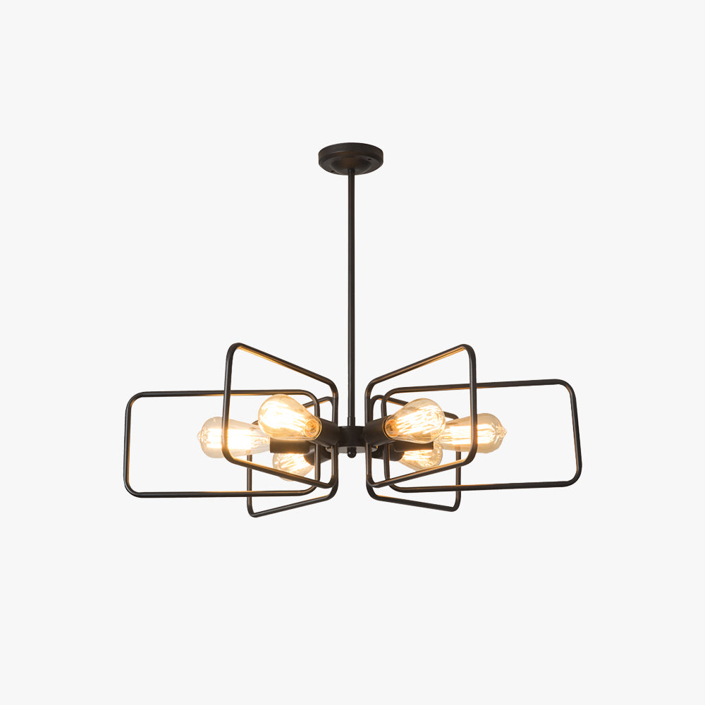 Silva Industrial LED Lámparas de Araña Negro Metal Salón/Dormitorio