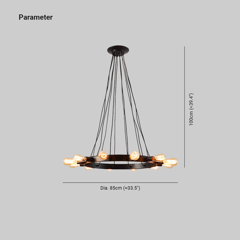 Silva Retro LED Lámparas de Araña Marrón Metal Salón/Bar/Comedor