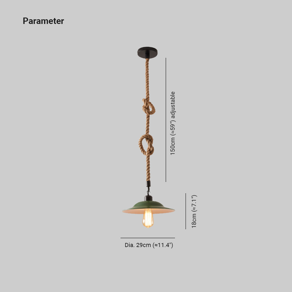 Epoch Retro LED Lámpara Colgante Verde Metal Comedor/Dormitorio