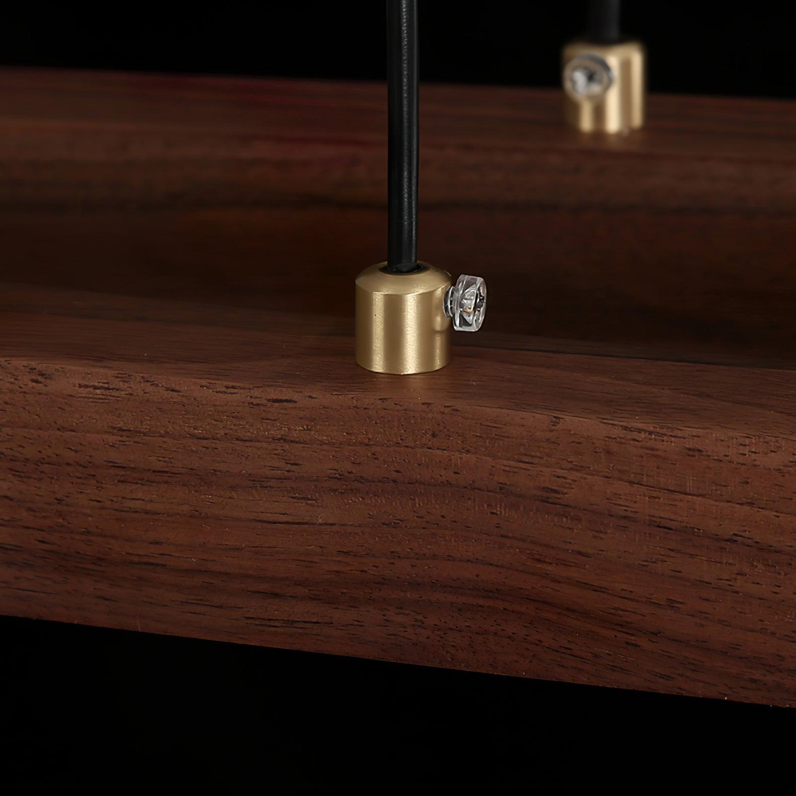 Walnut Arc Linear Pendant Lamp - Letslighting