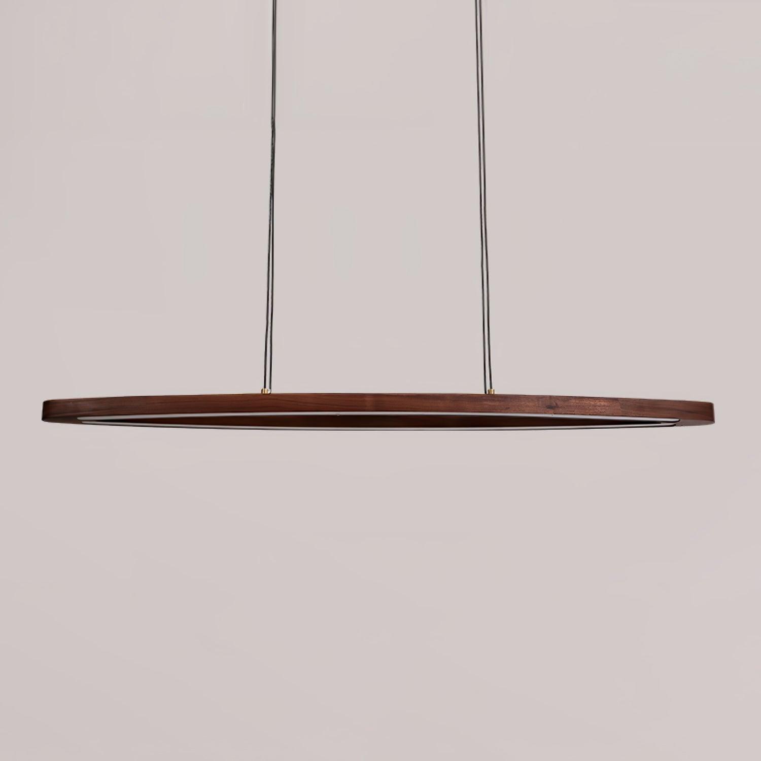 Walnut Arc Linear Pendant Lamp - Letslighting