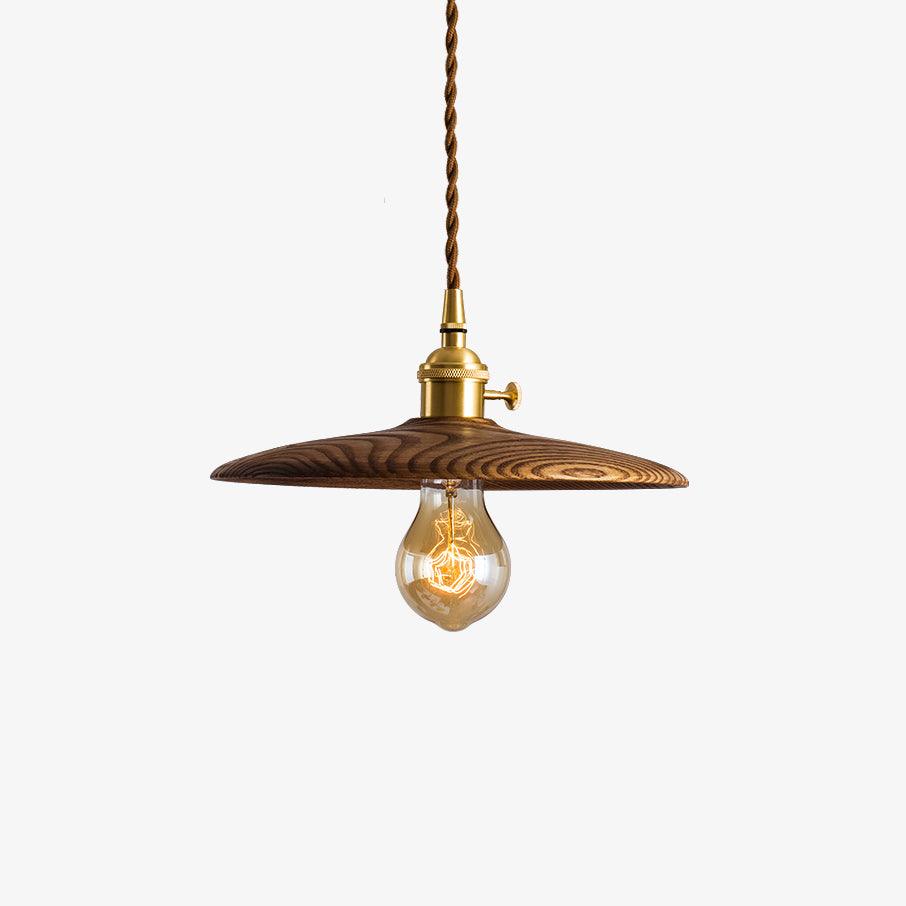 Walnut Conical Pendant Light - Letslighting
