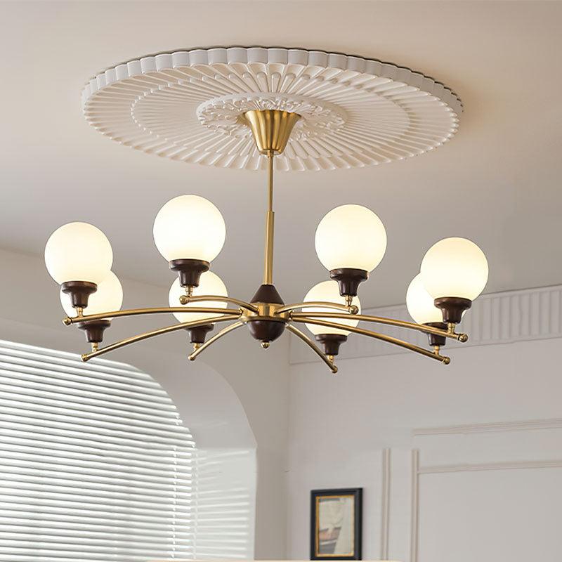 Walnut Glass Ball Chandelier - Letslighting