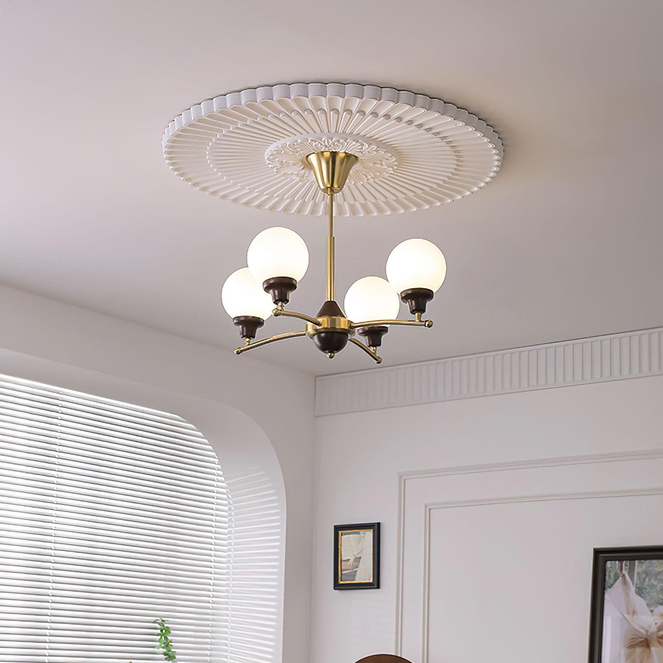 Walnut Glass Ball Chandelier - Letslighting