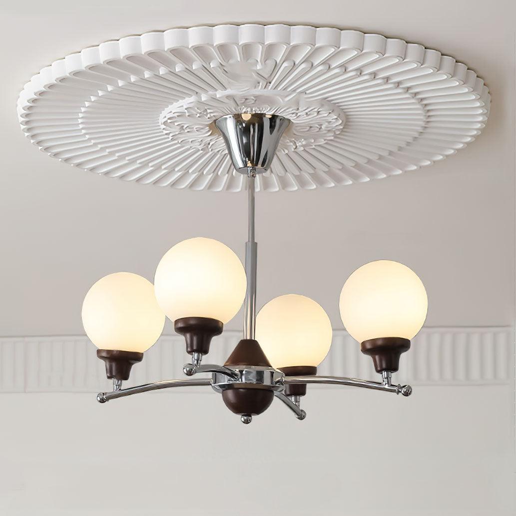Walnut Glass Ball Chandelier - Letslighting