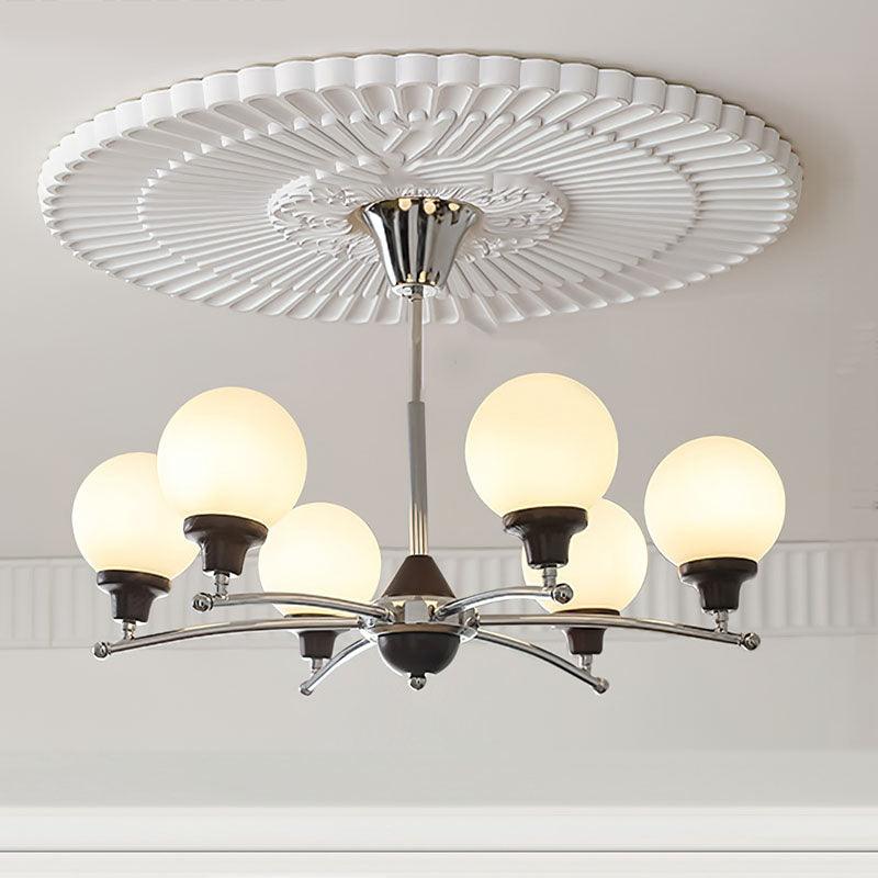 Walnut Glass Ball Chandelier - Letslighting