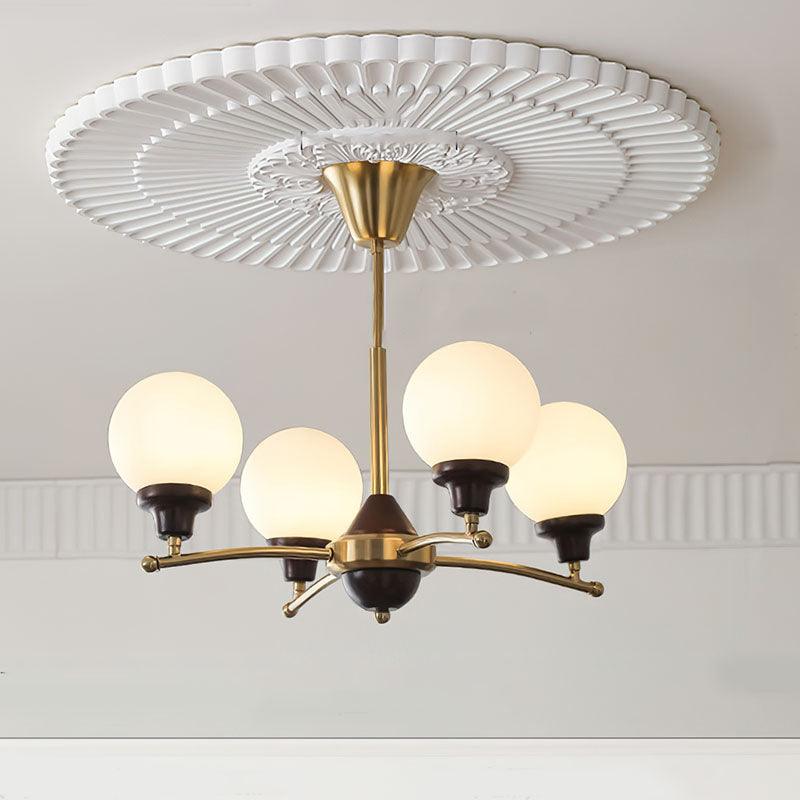 Walnut Glass Ball Chandelier - Letslighting