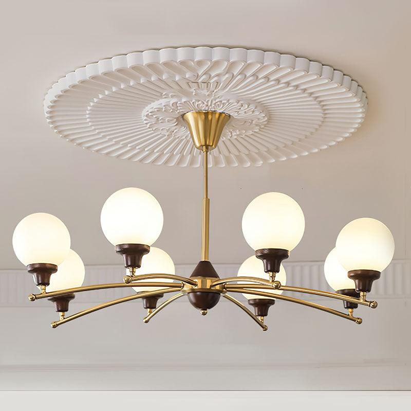 Walnut Glass Ball Chandelier - Letslighting