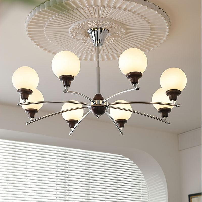 Walnut Glass Ball Chandelier - Letslighting