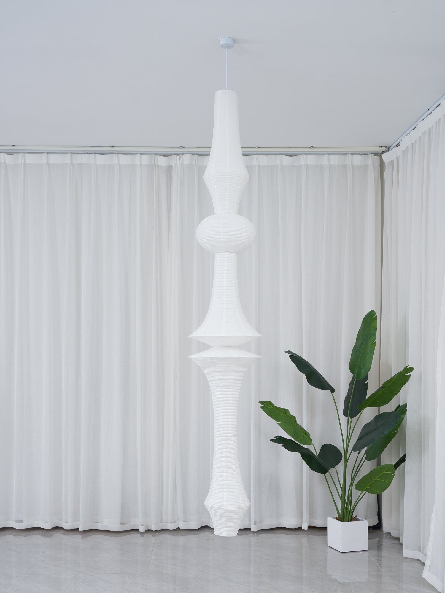 Washi Paper E Pendant Light - Letslighting