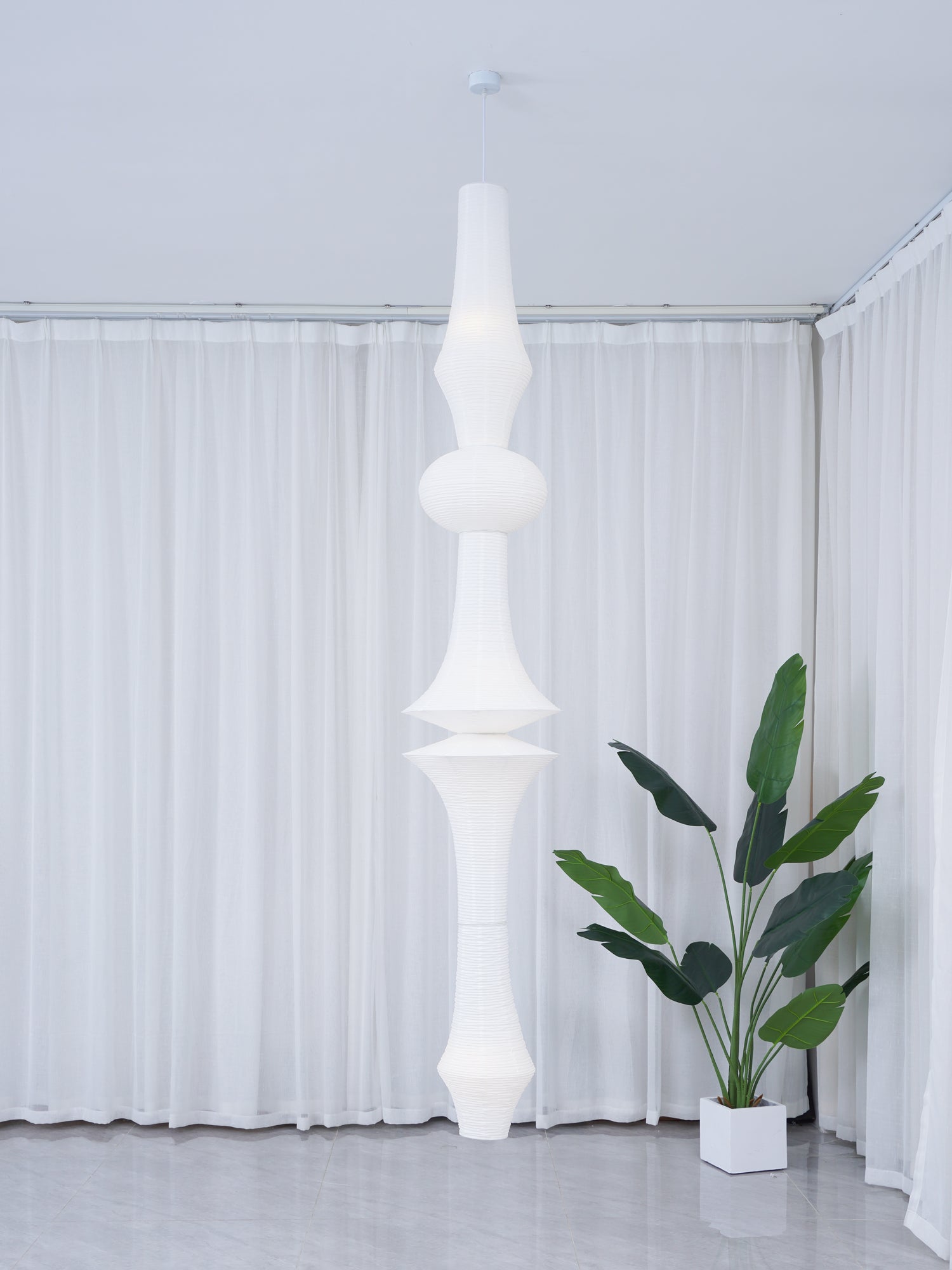 Washi Paper E Pendant Light - Letslighting