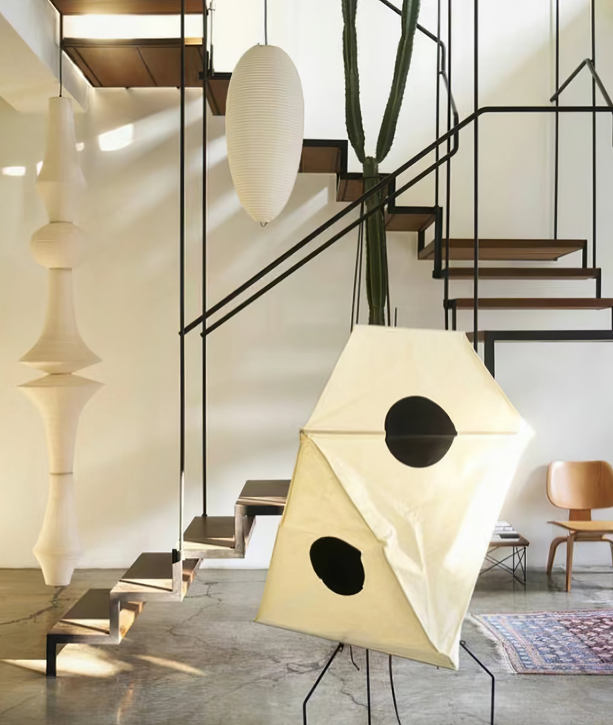 Washi Paper E Pendant Light - Letslighting