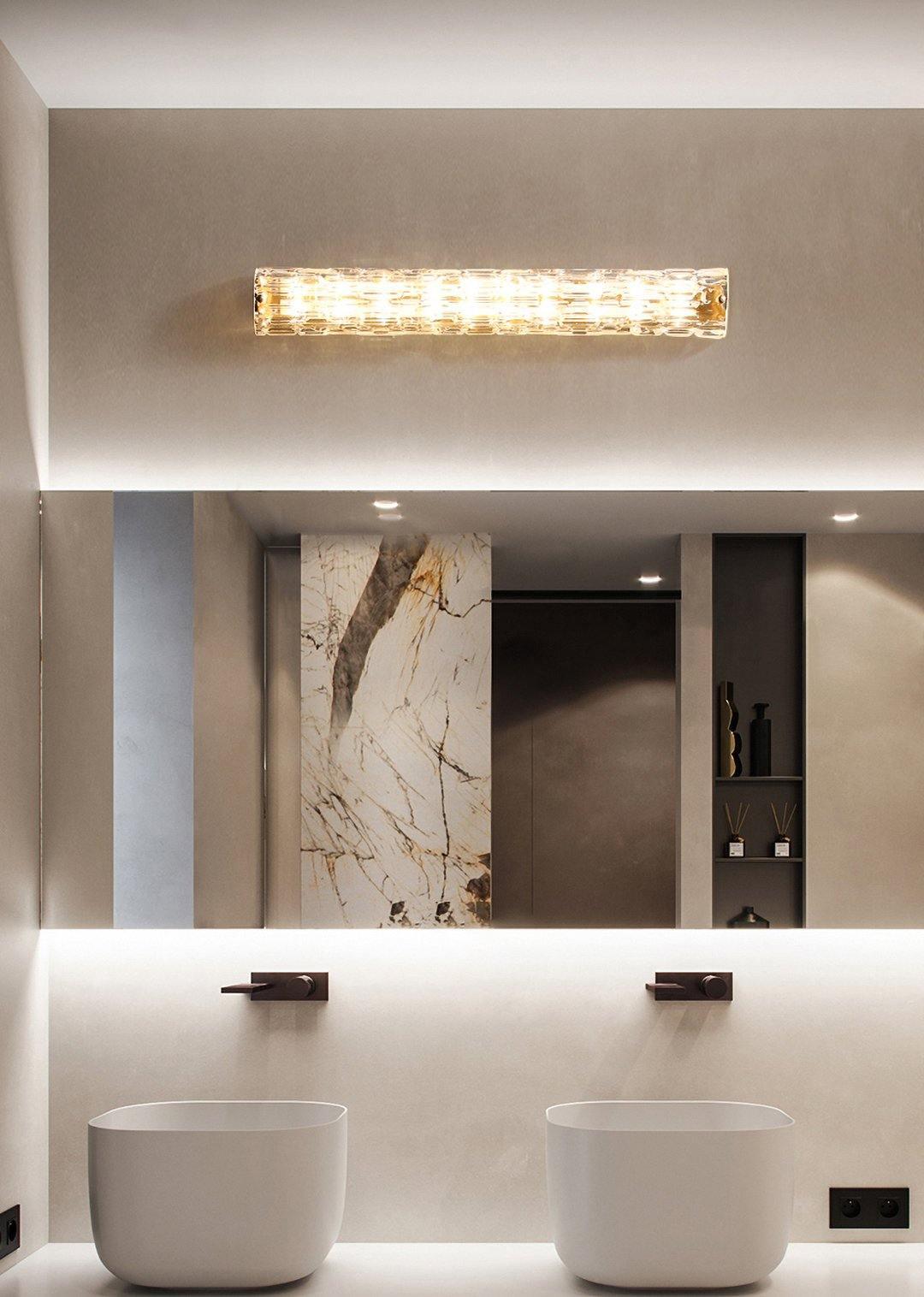 Lumix Brass Glass Glam Wall Lamp - Letslighting